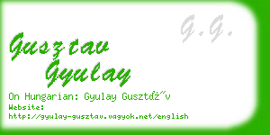 gusztav gyulay business card